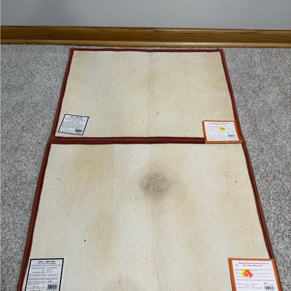 Fall / Thanksgiving Set/ Lot of 2 fall rugs, new with tags - size 19” x 27”